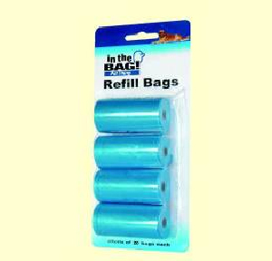 Four rolls dog waste bags